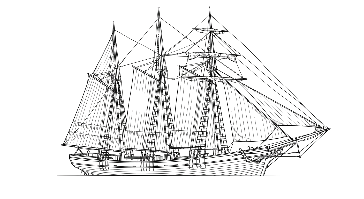 Engraved line drawing of the American Union