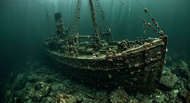 Artistic impression of the SS Viking