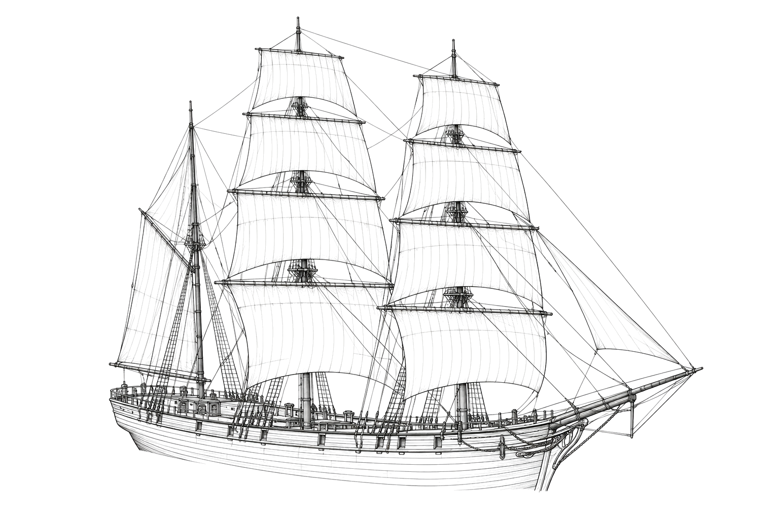 Engraved line drawing of the Isadore