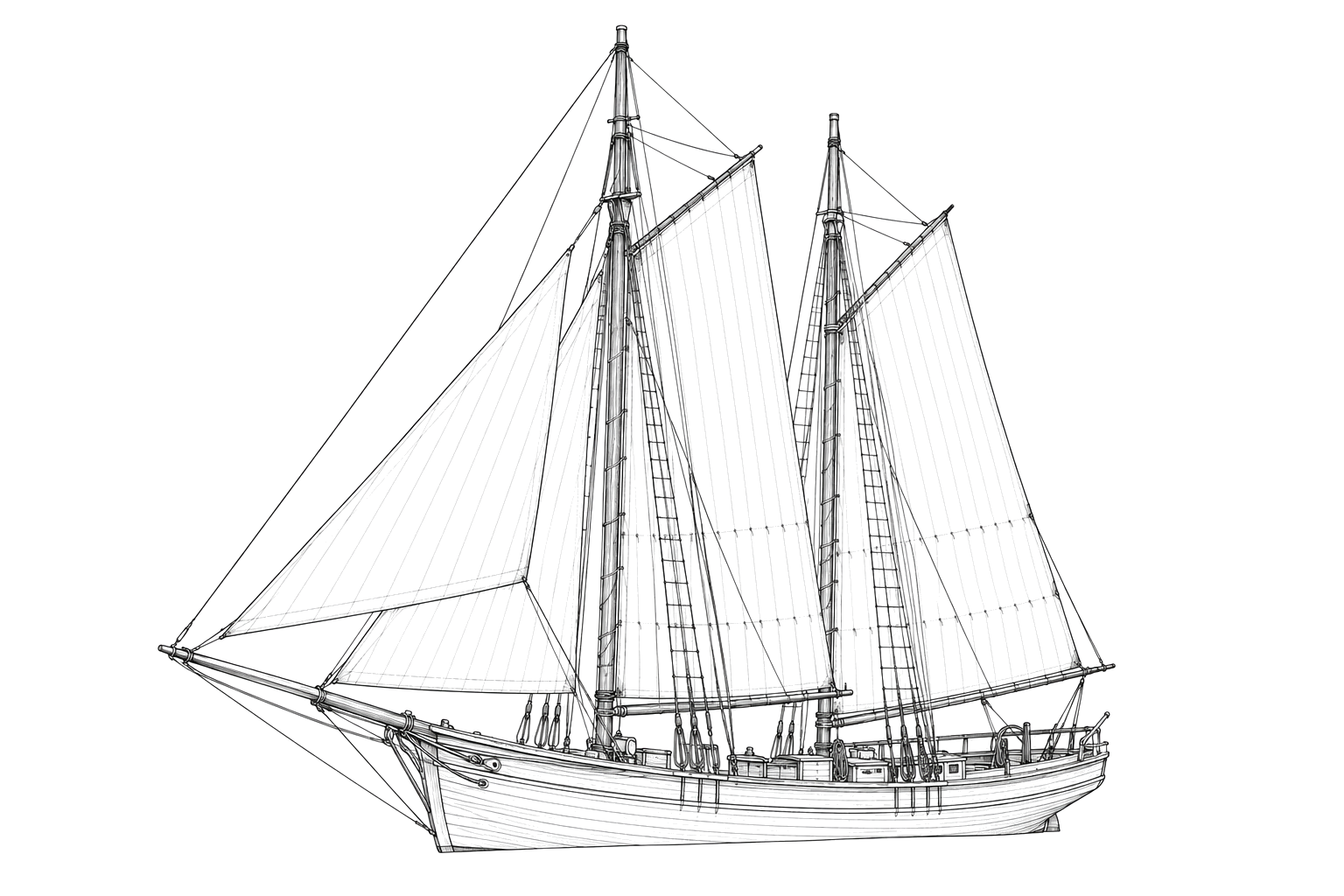 Engraved line drawing of the J. T. H. Coburn