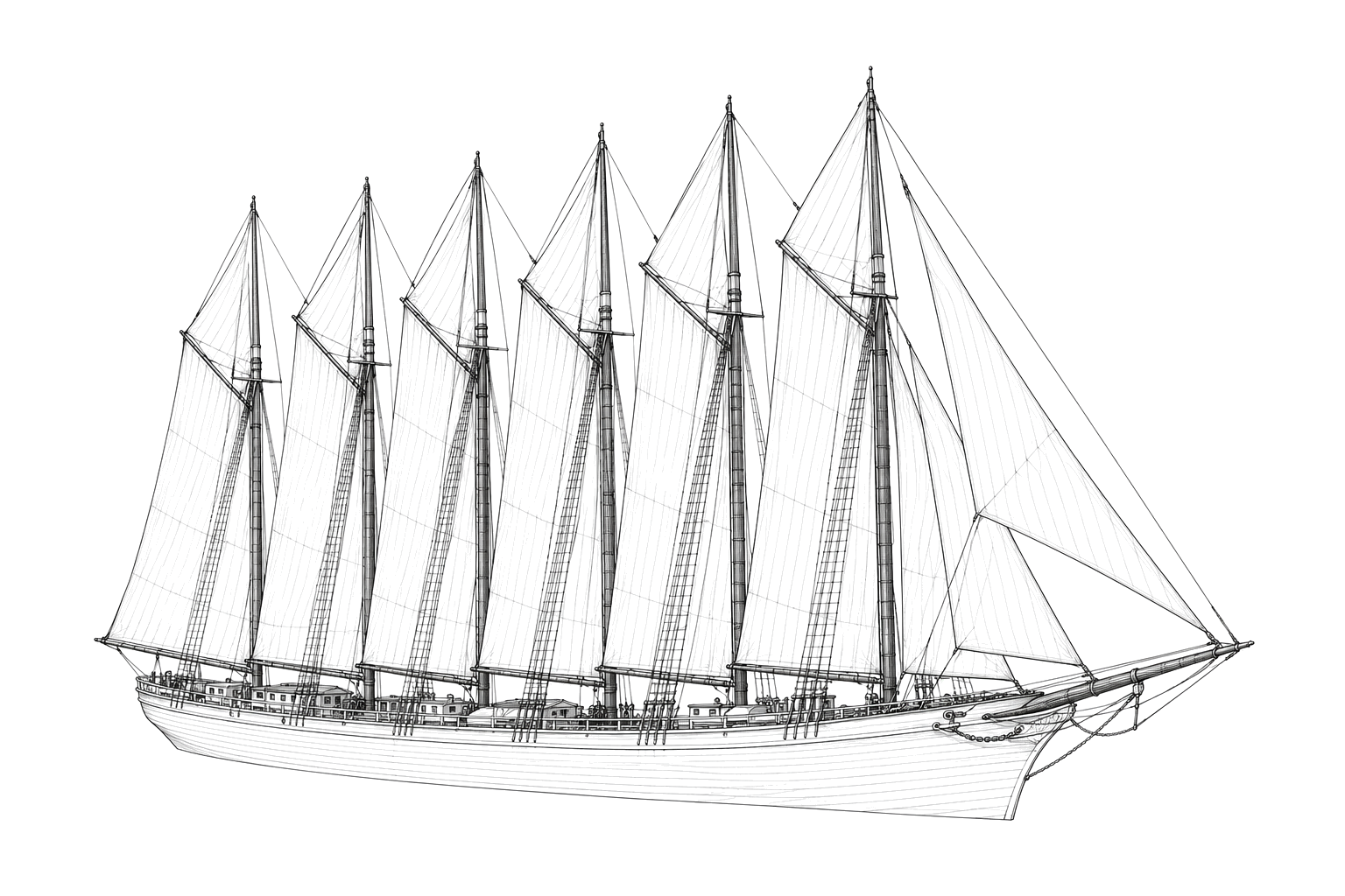 Engraved line drawing of the Alice M. Lawrence