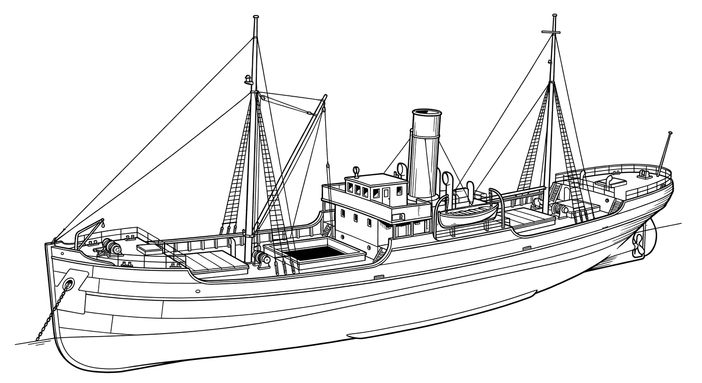 Engraved line drawing of the Vamar