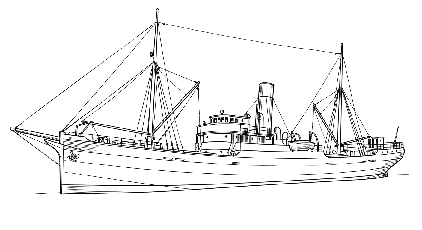 Engraved line drawing of the Dungeness