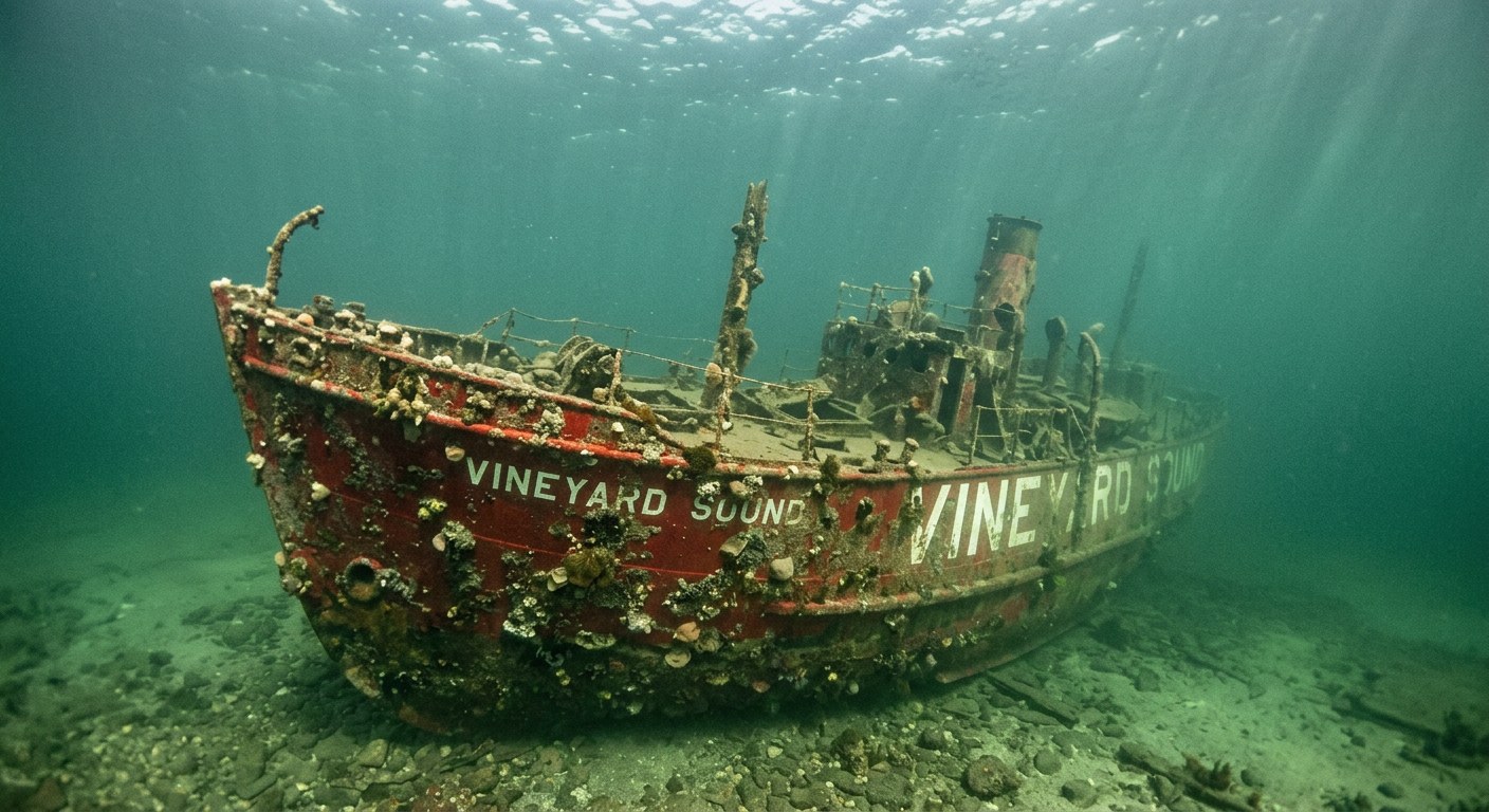 Artistic impression of the Vineyard Sound Lightship (LV-73)