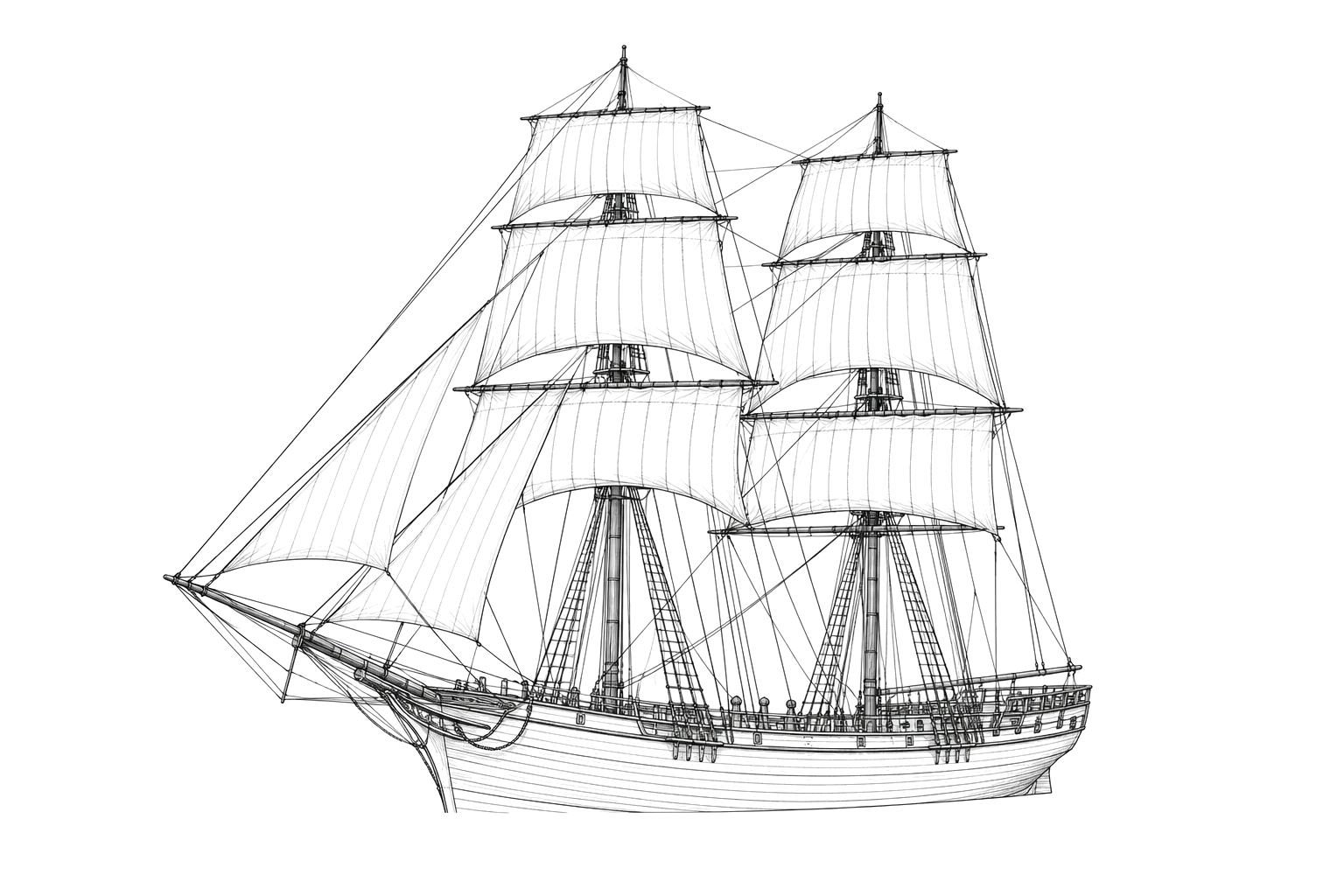Engraved line drawing of the Cortland