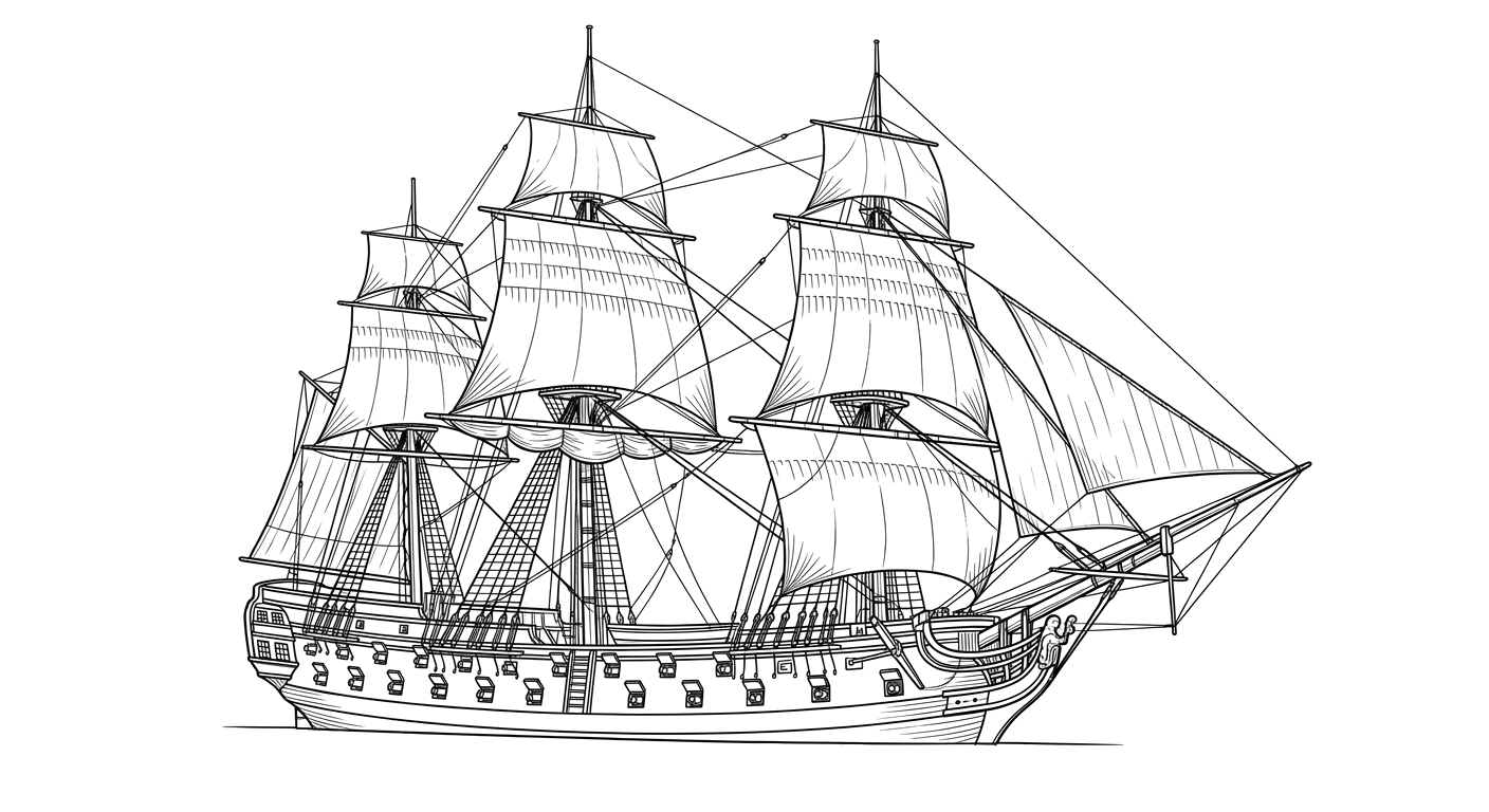 Engraved line drawing of the Lyon