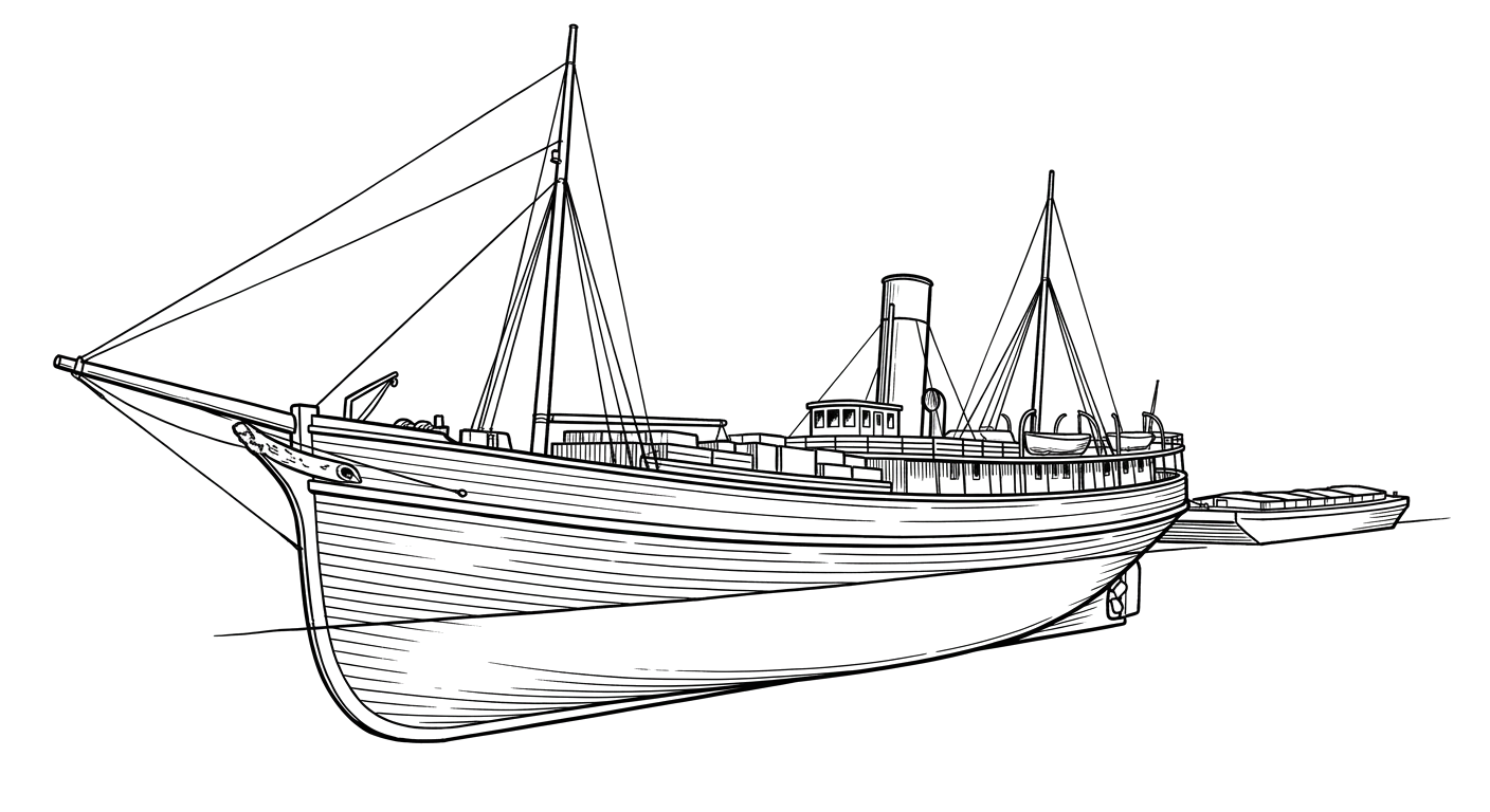 Engraved line drawing of the City of Detroit