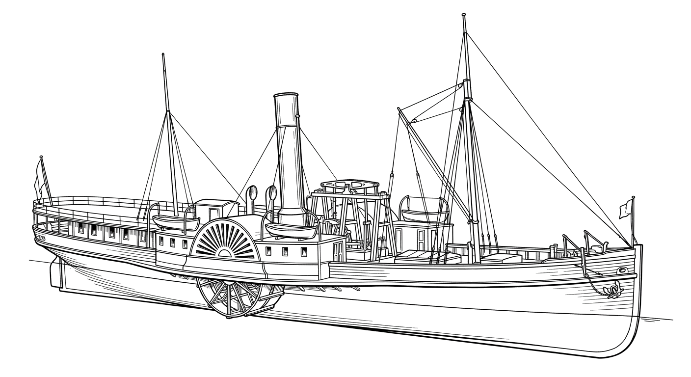 Engraved line drawing of the Reindeer