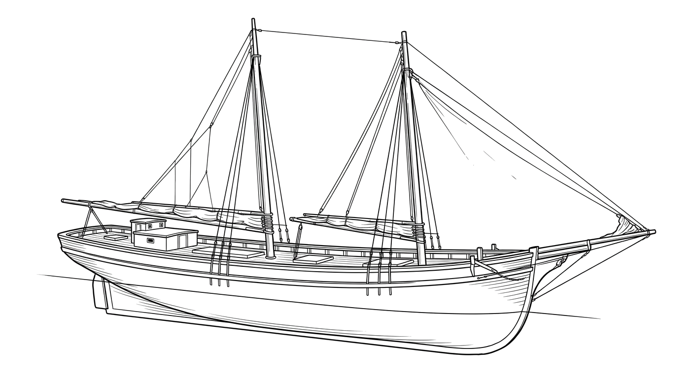 Engraved line drawing of the Noquebay