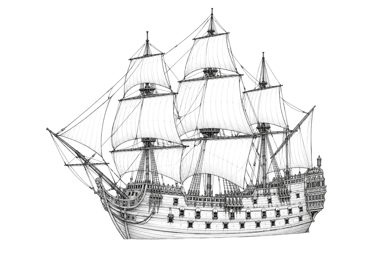 Engraved line drawing of the Conde de Tolosa