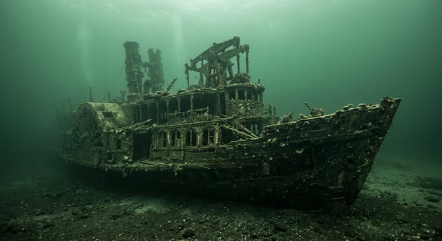 Artistic impression of the SS Narragansett