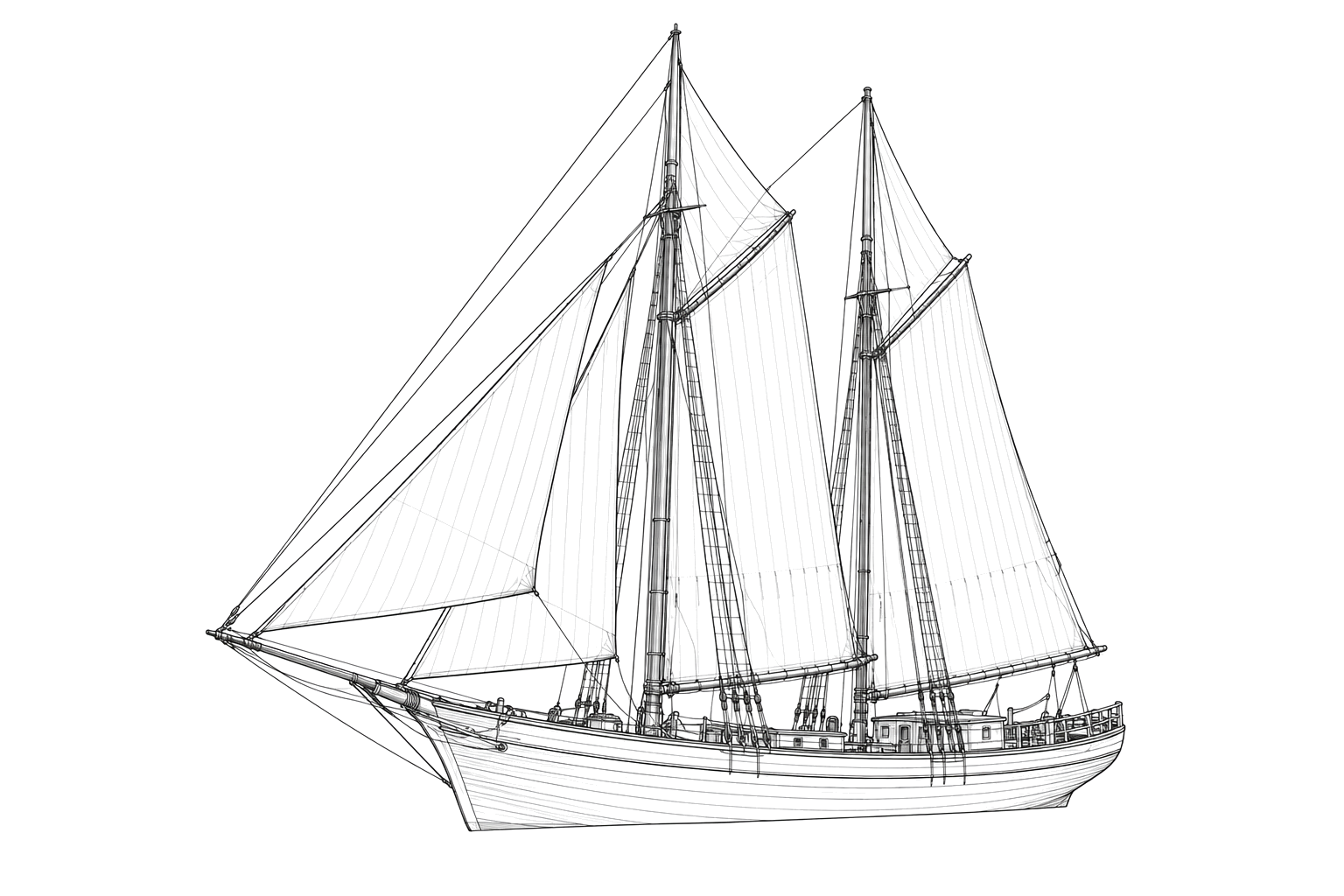 Engraved line drawing of the David Tolck