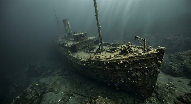 Artistic impression of the SS Bertha