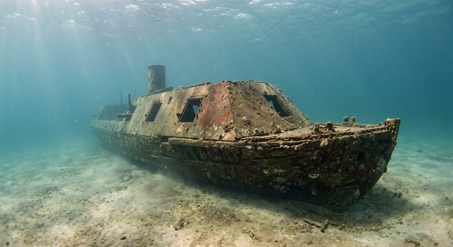 Artistic impression of the CSS Huntsville