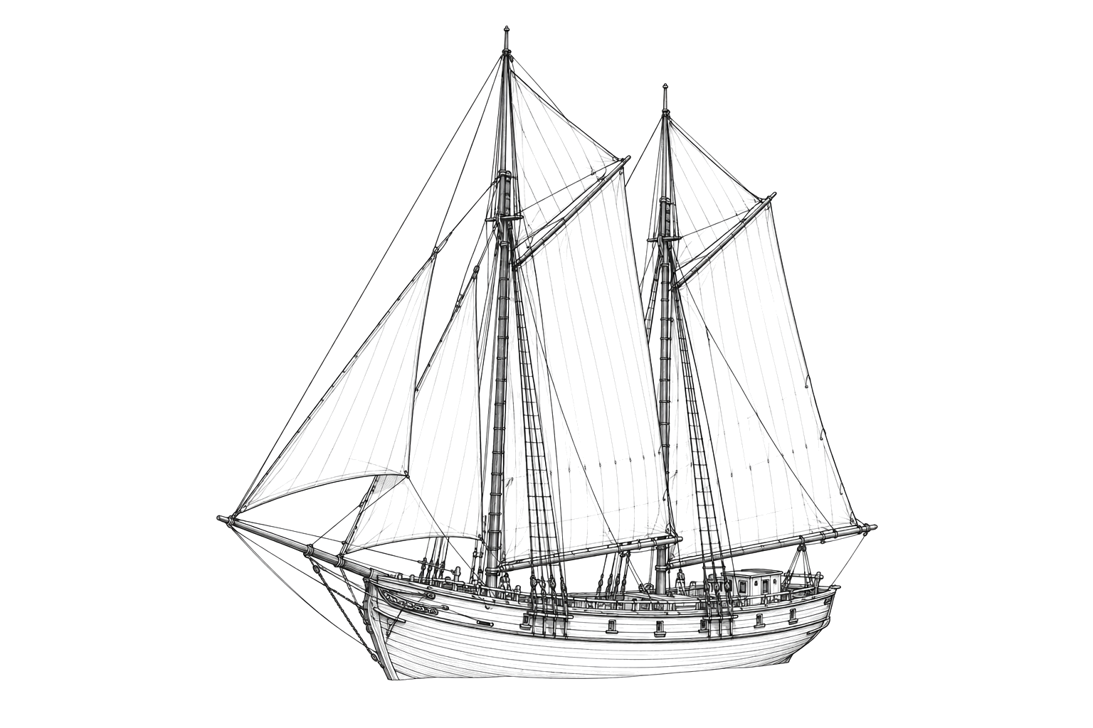 Engraved line drawing of the USS Firebrand