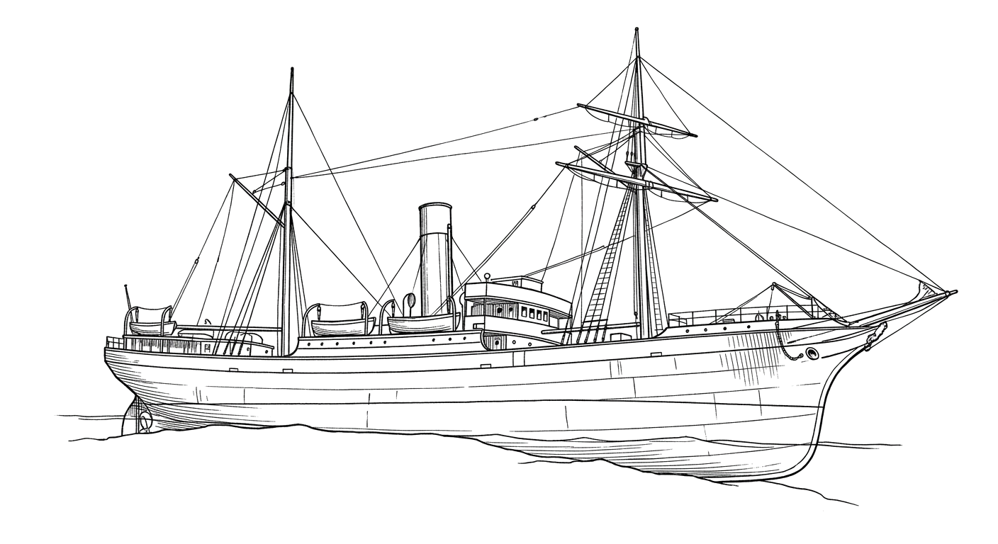 Engraved line drawing of the Darlington