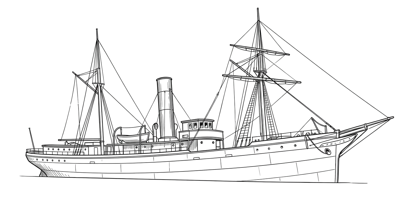 Engraved line drawing of the Philadelphia