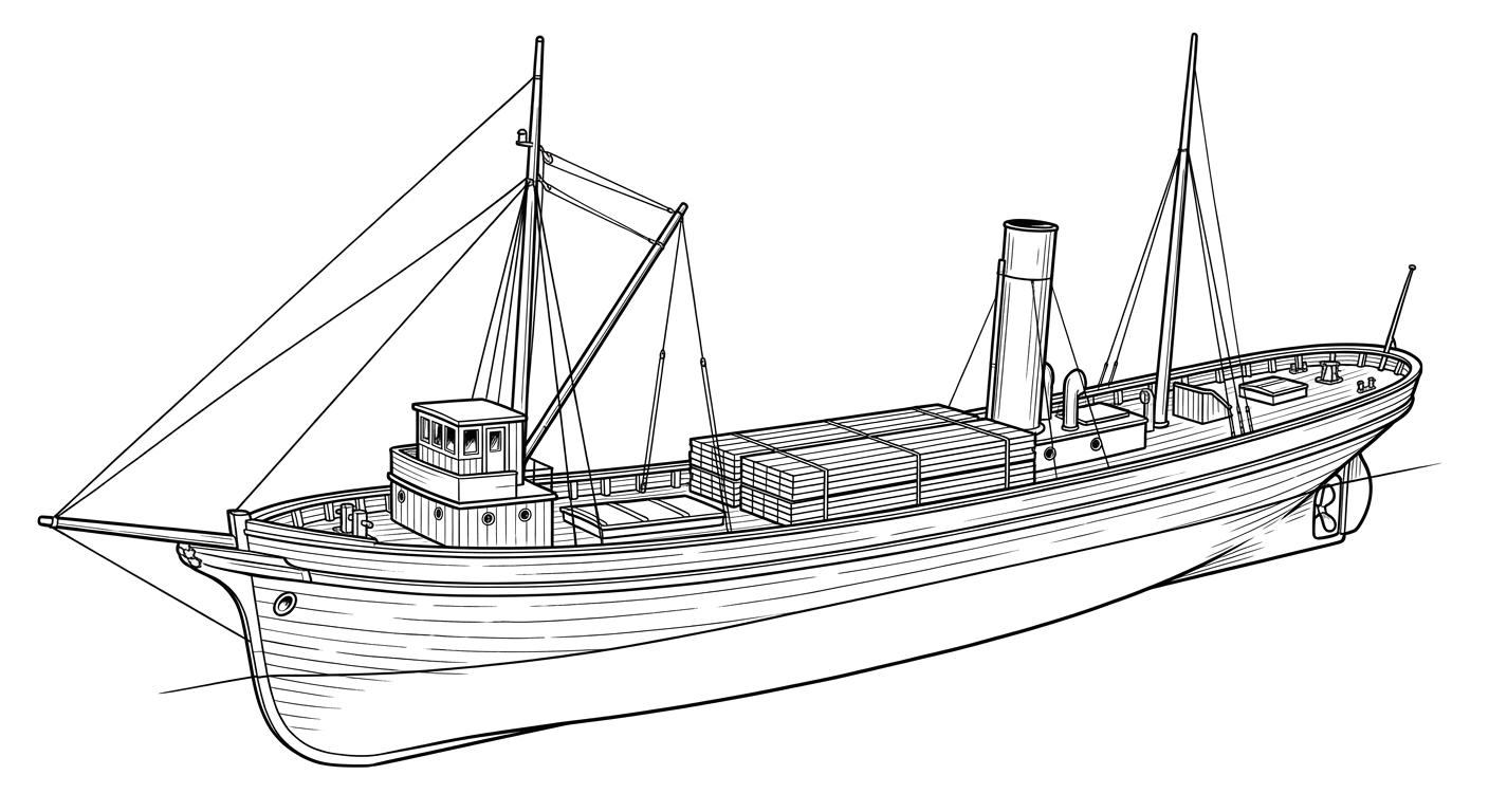 Engraved line drawing of the Myron