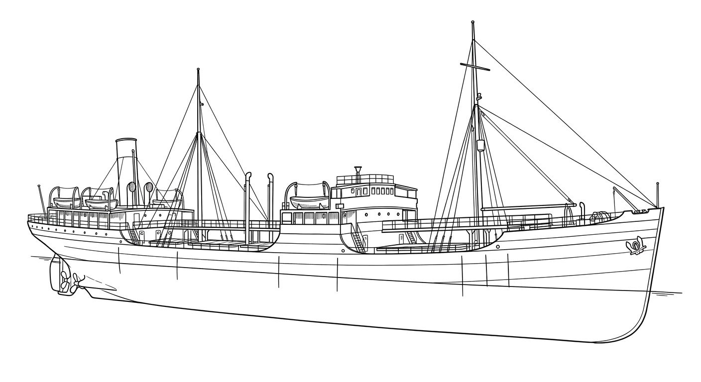 Engraved line drawing of the Varanger