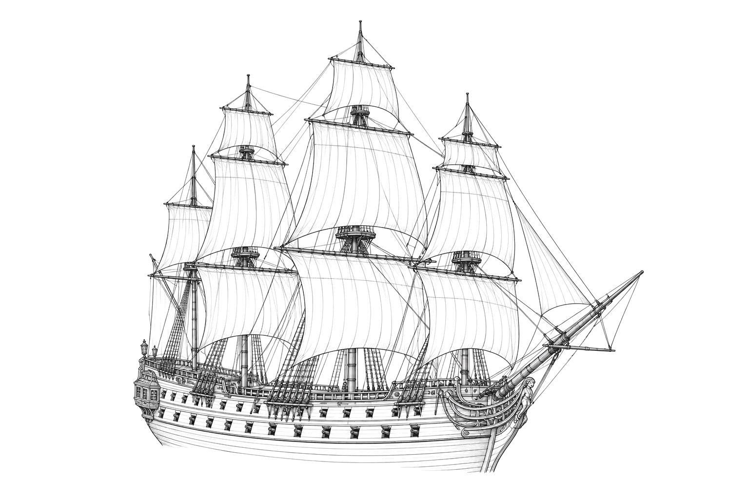 Engraved line drawing of the Corossol