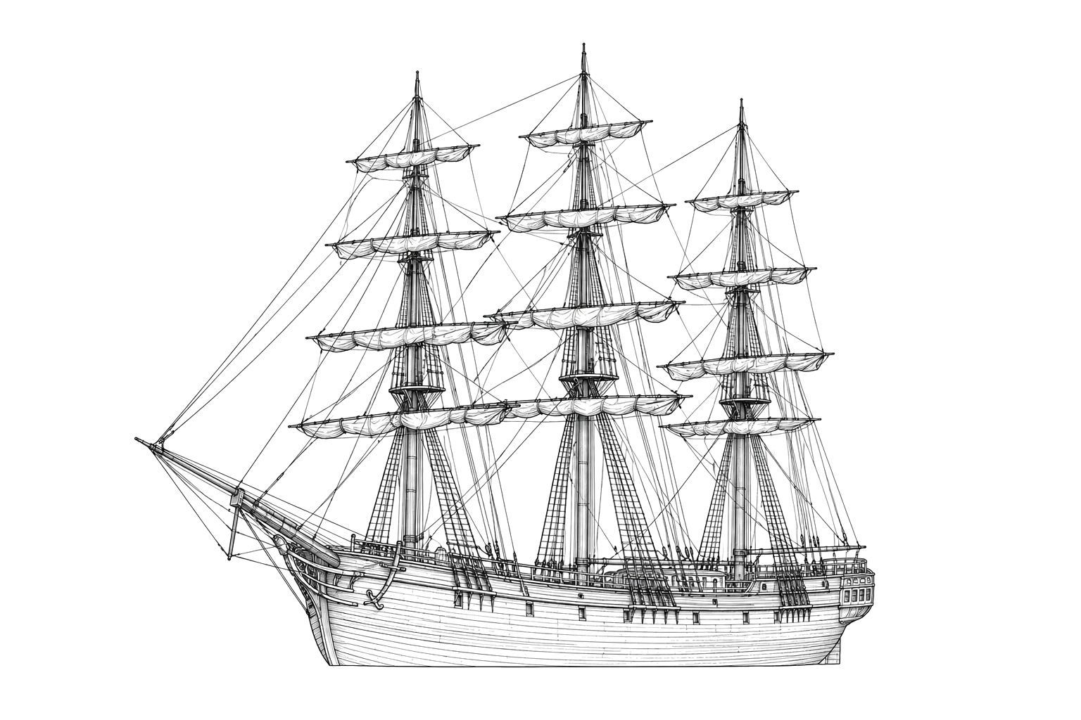 Engraved line drawing of the Isaac Allerton