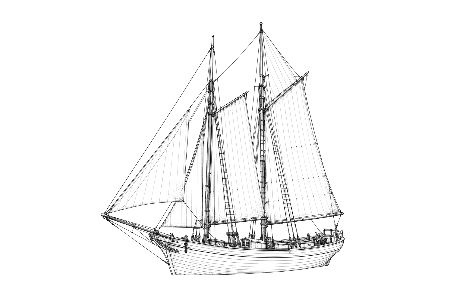 Engraved line drawing of the Chase