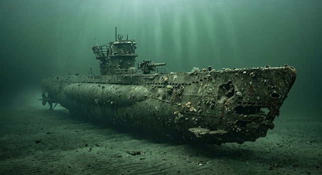 Artistic impression of the U-853