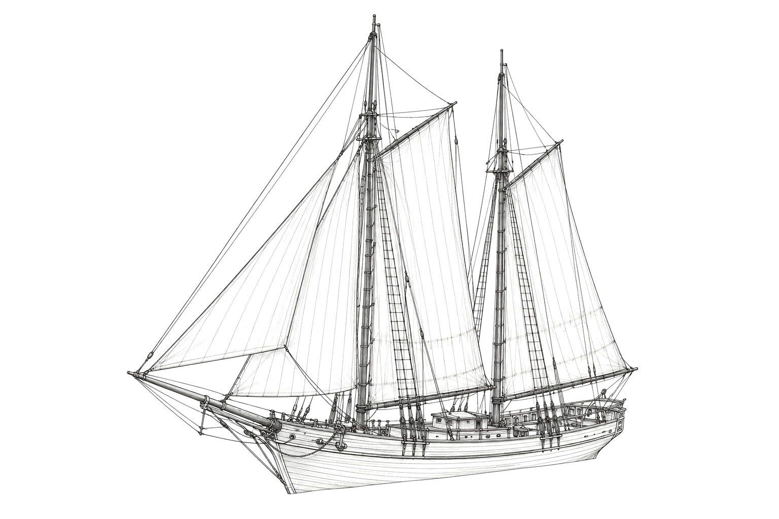 Engraved line drawing of the Tartar